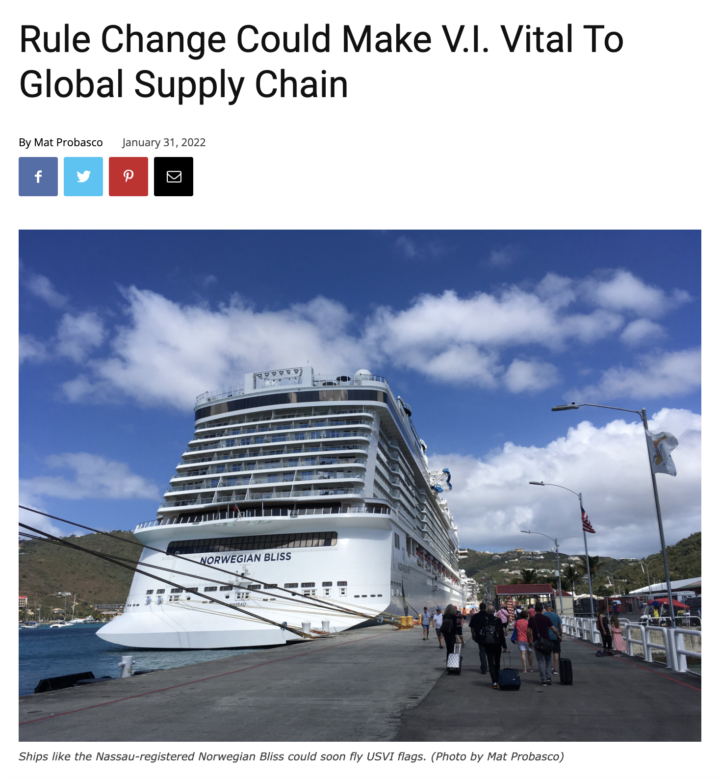The Source USVI – Rule Change Could Make V.I. Vital To Global Supply ...