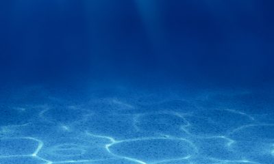 blue deep sea or ocean underwater background